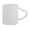 Glass mug frosted handle heart carton 36 pcs.