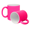 Kubek neonowy gumowana powierzchnia - różowy