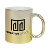 Mug metallic silver-yellow carton 36 pcs