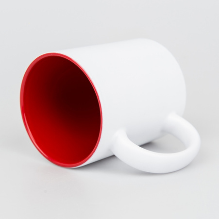 Mug for engraving white matte - inner red cardboard 36 pcs.