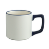 Mug 330 ml Cream matte handle and rim navy blue carton 36 pcs.