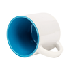 White mug 400 ml wide - light blue inside, carton 36 pcs