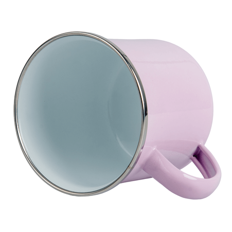 Steel mug - enamel 300 ml, light pink