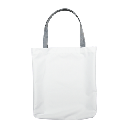 Torba na ramię biała 38x40 cm - uchwyt szary (komplet 10szt.)