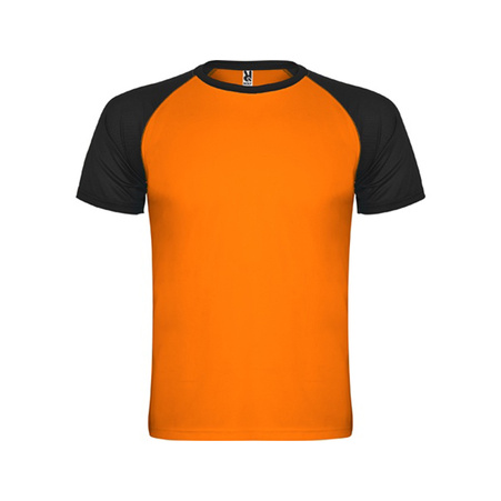 Orange short sleeve sports shirt - black M