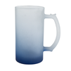 Glass mug frosted gradient navy blue set of 12 pcs.