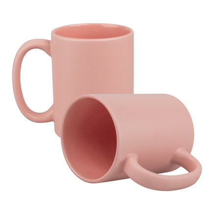 Mug 440 ml matte light color pink