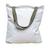 Torba na ramię biała 38x40 cm - uchwyt khaki (komplet 10 szt.)