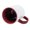 Combo SuperGlaze white mug - chestnut handle and inside carton 36 pcs.