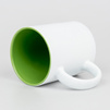 Mug for engraving white matte - light green inside