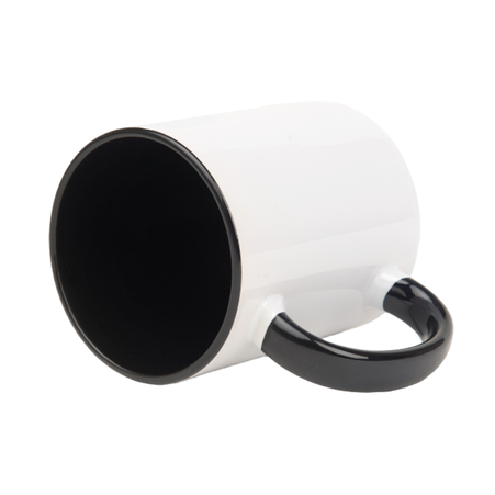 Combo white mug - handle and inside black - half pallet 432 pcs.
