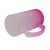 Glass mug frosted gradient pink set of 12 pcs.