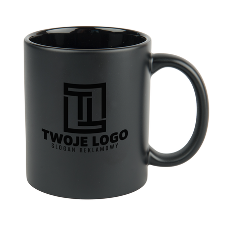 Mug for engraving matte black - inner black carton 36 pcs.