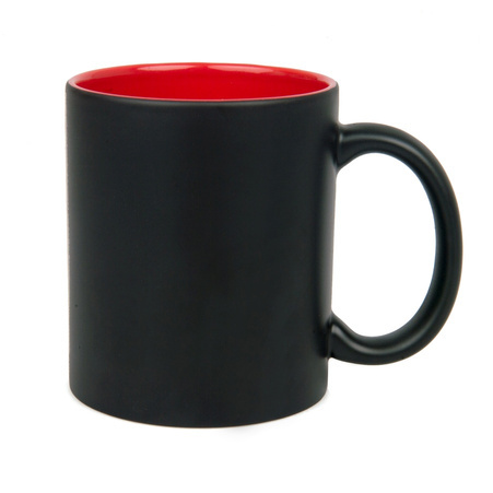 Mug for engraving matte black - inner red cardboard 36 pcs.