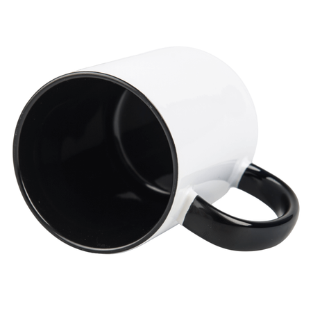 Combo SuperGlaze white mug - handle and inside black