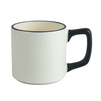 330 ml Cream mug matte black handle and rim