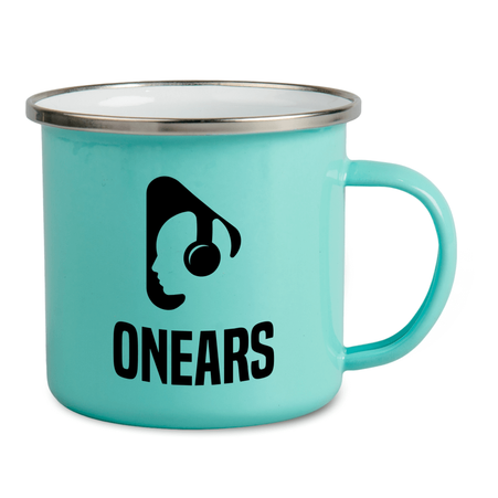 Steel mug - enamel 300 ml, light turquoise