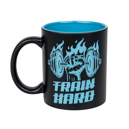 Mug for engraving matte black - inner light blue carton 36 pcs.