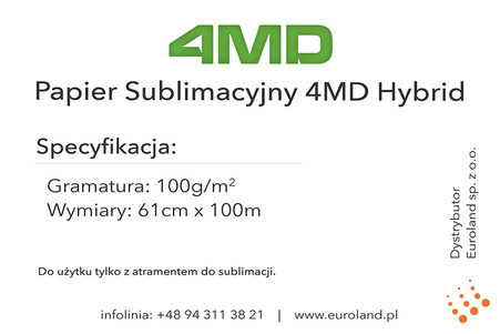 Papier Sublimacyjny 4MD Hybrid 61 cm/100 m 100g/m2