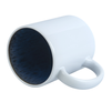 Pavo white mug - inner light blue