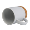 White glossy mug 440 ml - cork bottom carton 36 pcs.