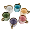 400 ml Elegant wide mug - gold handle and rim - cream
