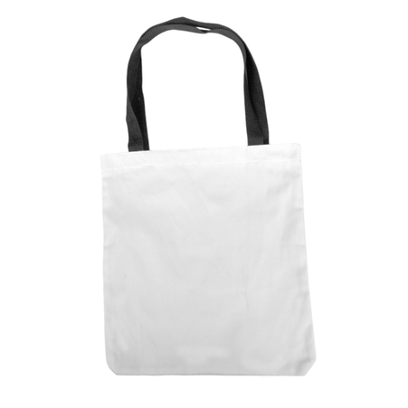 Shoulder bag white 36,5x33,5 cm - handle black (set of 10 pieces)