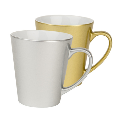 Latte mug small pearl silver