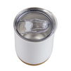 Steel mug 330 ml with cork bottom white