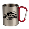 Steel mug 300 ml - red clasp