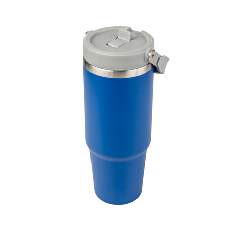 Kubek stalowy Trip 900 ml grawer/UV - niebieski