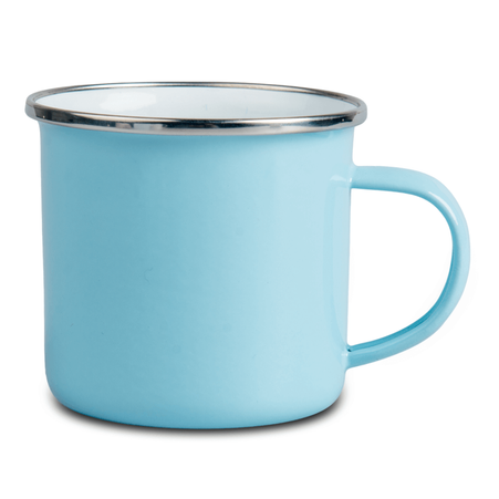 Steel mug - enamel 300 ml, light blue