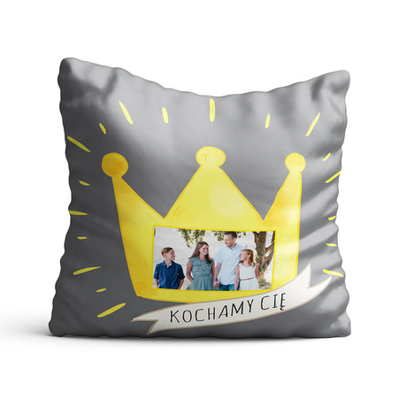 Photo soft pillowcase - pattern Daddy King of the house