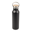 Butla stalowa 600ml grawer/UV bambusowa zakrętka - czarna