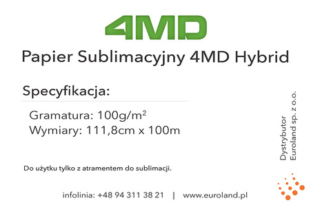 Sublimation Paper 4MD Hybrid 111.8 cm/100 m 100g/m2