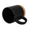 Matte black mug 300 ml - cork bottom