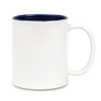 White mug - navy blue inside