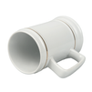 White mug 600 ml square handle