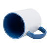Combo SuperGlaze white mug - handle and inside Cambridge blue