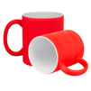 Neon mug rubberized surface - red