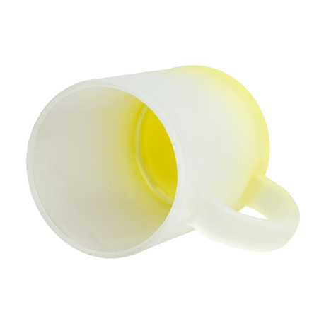 Glass mug frosted gradient yellow carton 36 pcs.