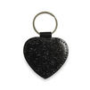 Eco leather heart pendant black (kpl. 5 pcs.)