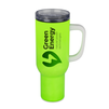 Kubek stalowy Trek 1200 ml z uchwytem neonowy zielony