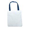 Shoulder bag white 36.5x33.5 cm - handle blue