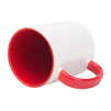 Combo white mug - handle and inside red - half pallet 432 pcs.