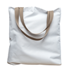 Shoulder bag white 38x40 cm - beige handle (set of 10 pcs.)