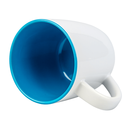 Boston mug for sublimation white - insid light blue