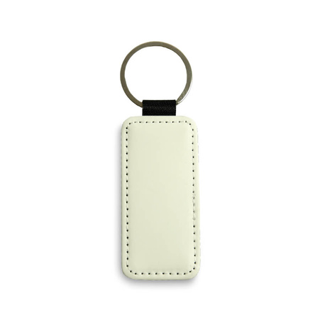 Rectangular eco leather key ring red (kpl. 5 pcs.)