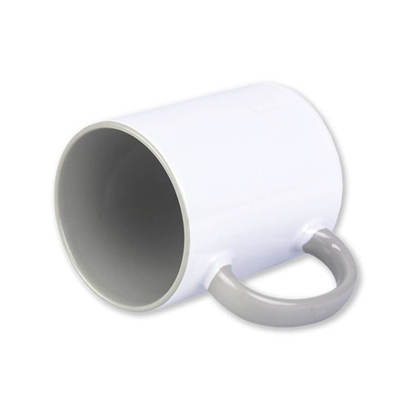 Combo white mug - gray inside and handle - carton 36 pcs.