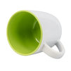 Boston mug for sublimation white - inside light green